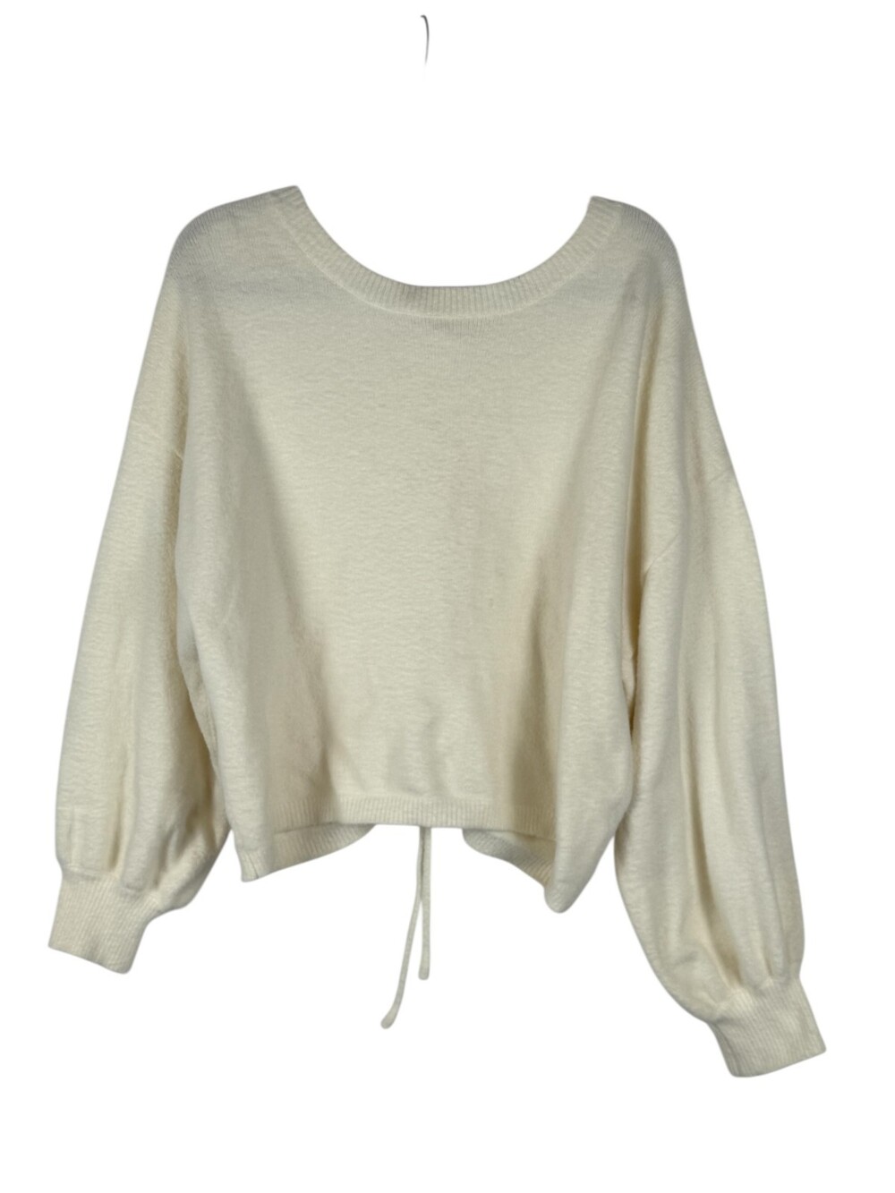 Le Lis Cropped Tie back Sweater Ivory Size L